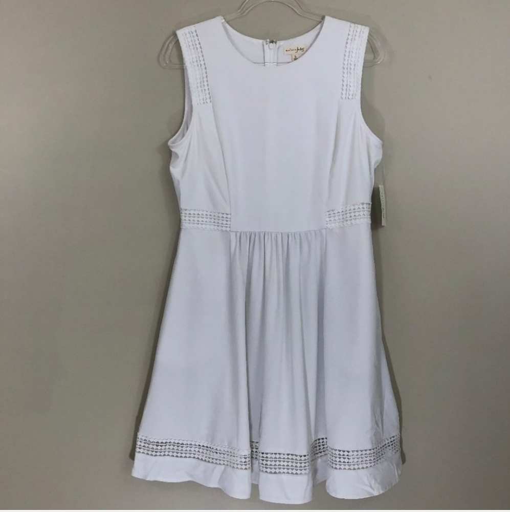 NWT Maison Jules White Fit & Flare Size Large